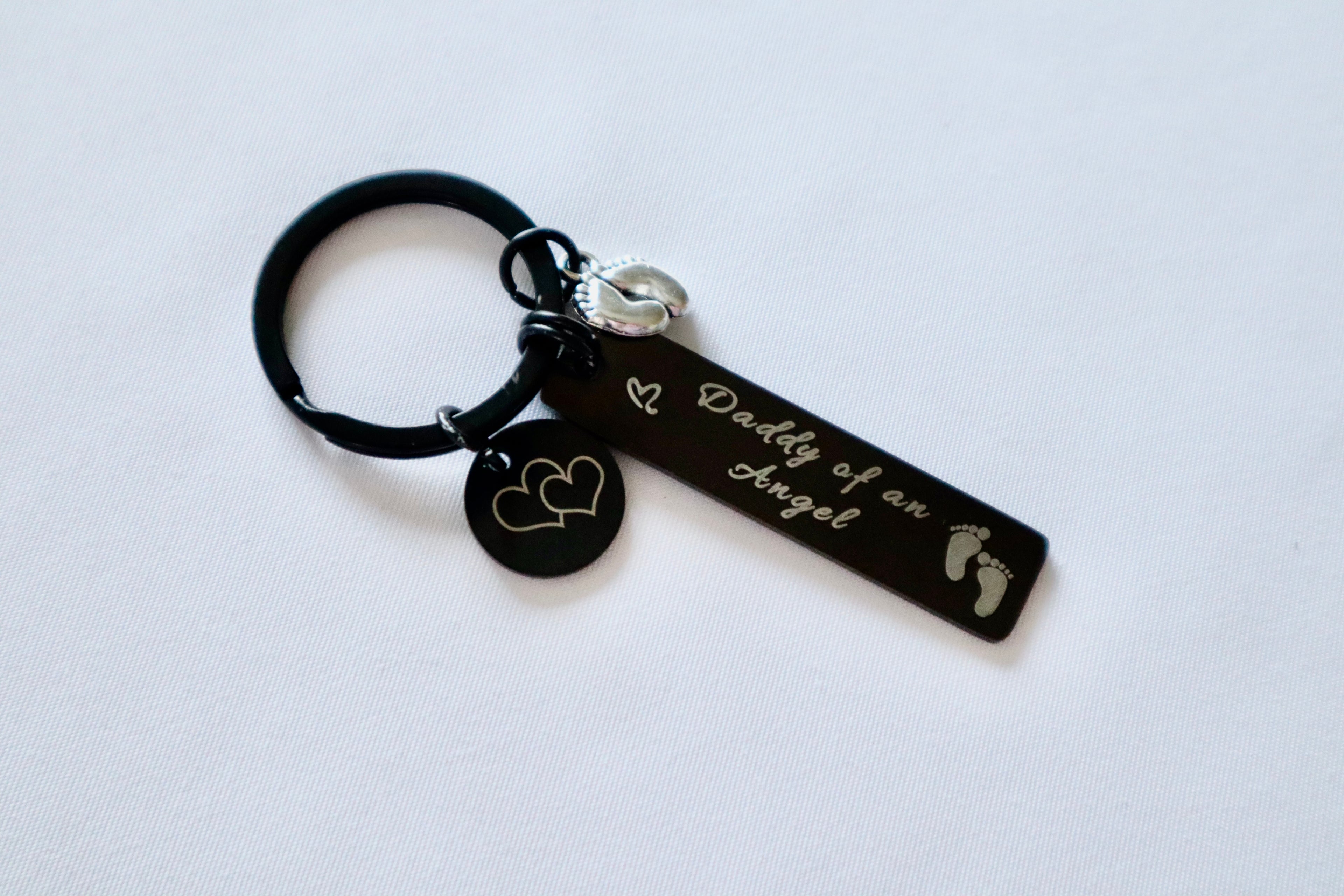 Mom and Dad of an Angel keychain