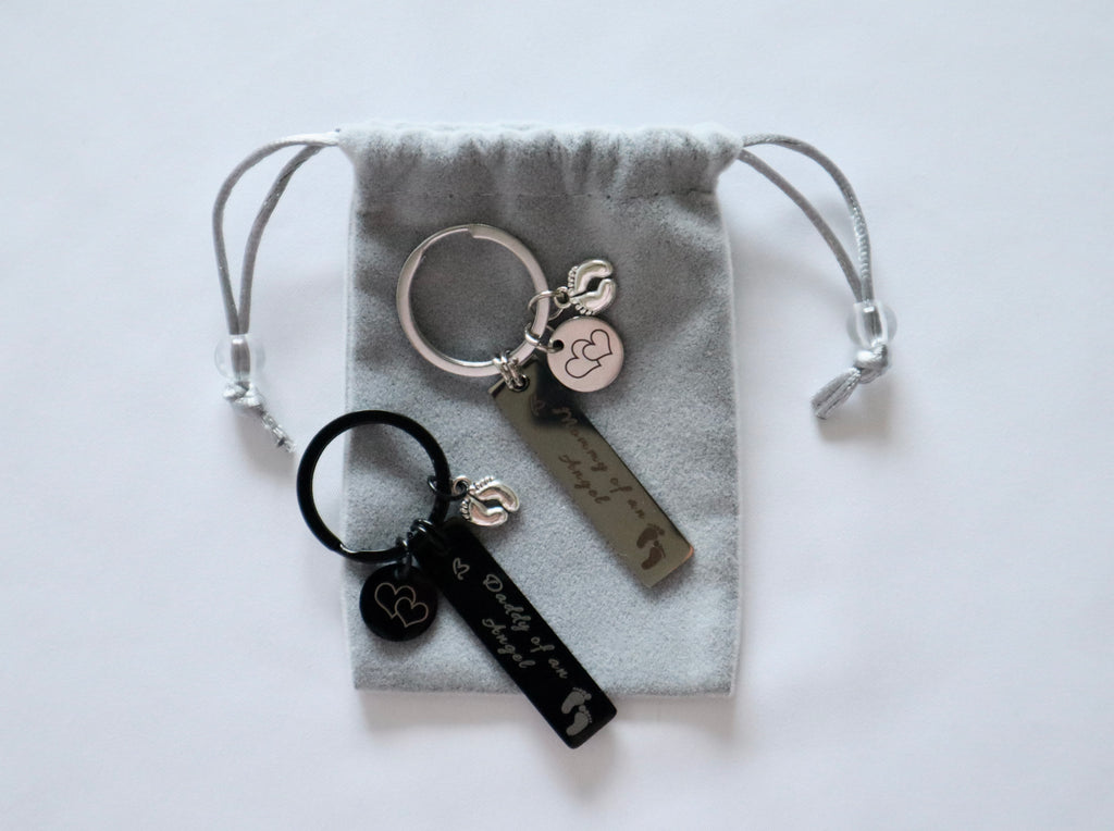 Mom and Dad of an Angel keychain