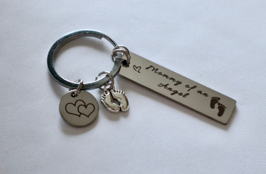 Mom and Dad of an Angel keychain